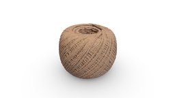 Brown Ball of Thread tailor, repair, threads, photogrammetry, clothing, clew, model-319