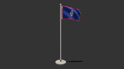 Low Poly Seamless Animated Guam Flag wind, flag, flagpole, emblem, loop, guam, seamless, territory, waving, united-states-of-america, usa, animation, animated, flagpolebase