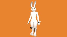 Bunnyboi rabbit, bunny, boy, anthro, fbx, anthropomorphic, fuzzy, furry, vrchat, boi, blender, man, male, rigged, noai