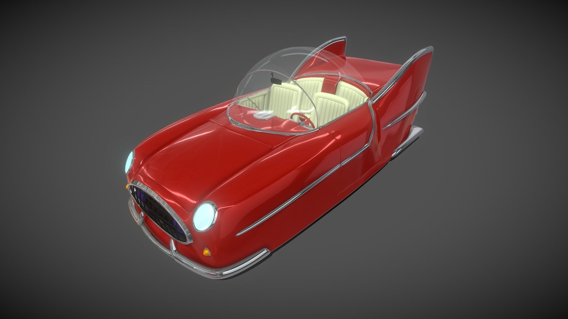 This is Amy's Hovercar form Futurama. The Betaromeo. Made in Blender 3d model