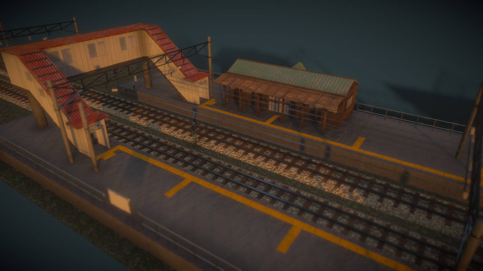 This railway station scene is from an animated movie &ldquo;The place promised in our early days