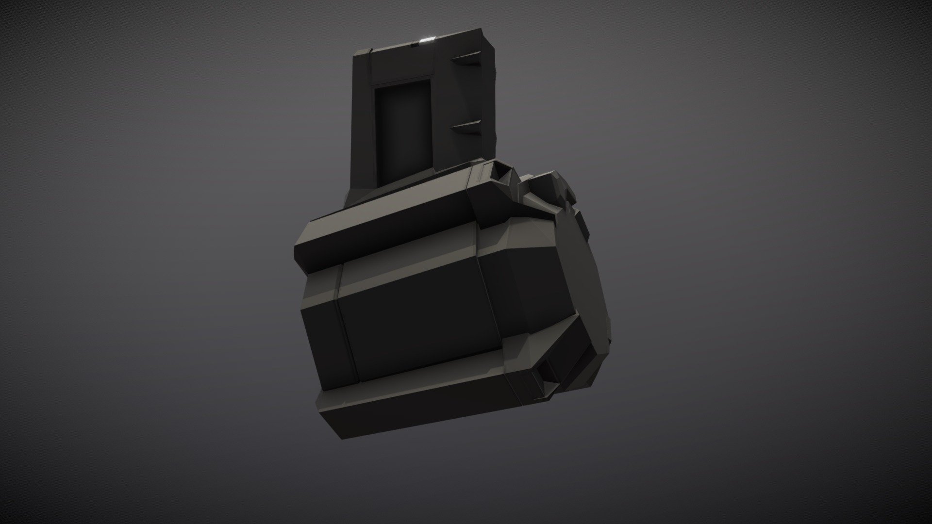 Low-Poly model of the Magpul PMAG D-50 LR/SR, a 50 round drum magazine for the SCAR-H and the AR-10, feeding 7.62x51NATO 3d model