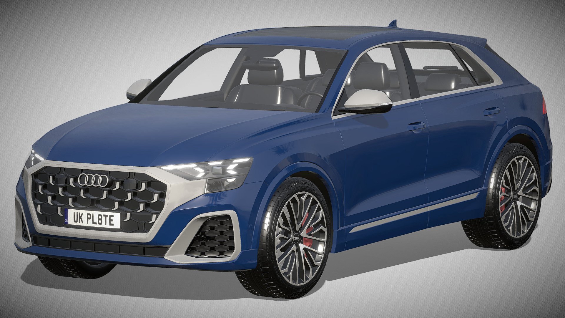 Audi SQ8 2024

https://www.audi.de/de/brand/de/neuwagen/q8/sq8-suv.html

Clean geometry Light weight model, yet completely detailed for HI-Res renders. Use for movies, Advertisements or games

Corona render and materials

All textures include in *.rar files

Lighting setup is not included in the file! - Audi SQ8 2024 - Buy Royalty Free 3D model by zifir3d 3d model
