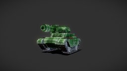 Cartoon Tank tank, low-poly, cartoon, lowpoly, hand-painted, handpainted-lowpoly