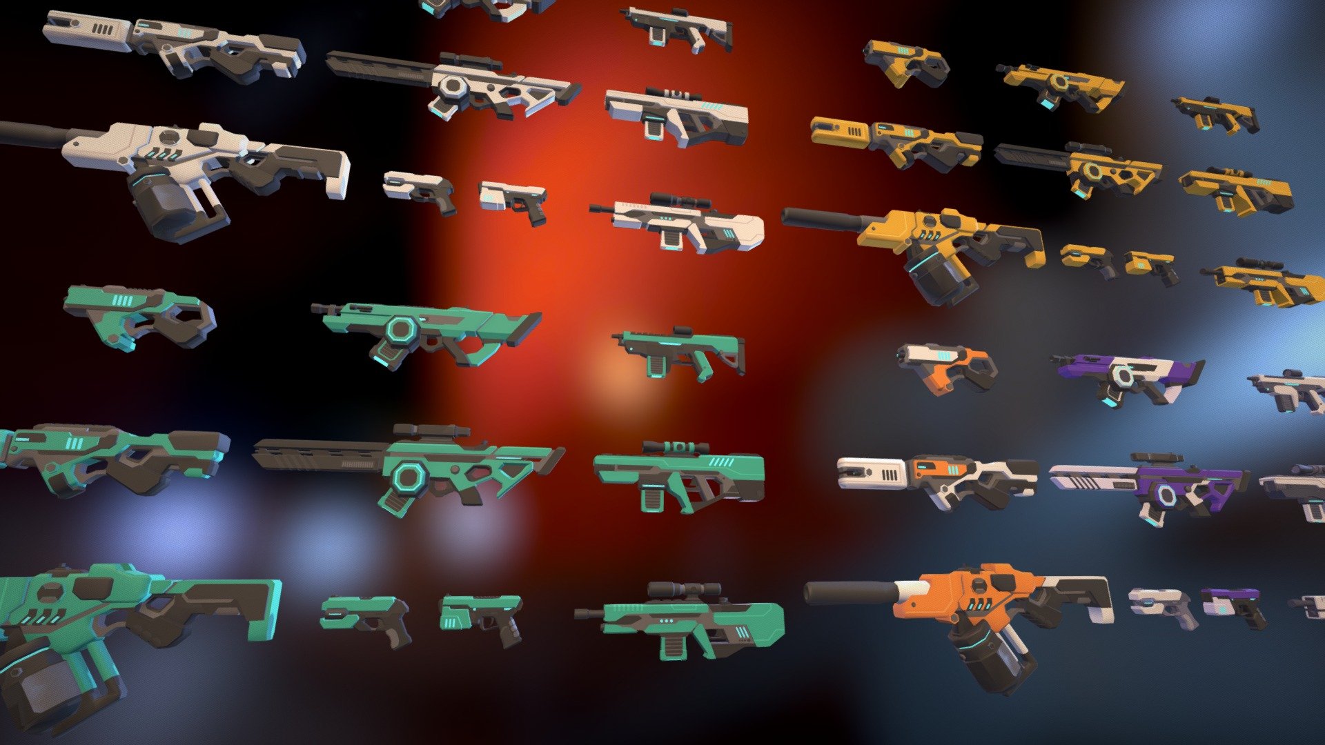 3D Props Sci-fi Gun Pack1

It's a low-poly style gun that can be applied to Sci-fi genres of game production.
This package contains total of 40 FBX Items.

◼ Key Features ◼

• 40 FBX Items as 3D Sci-fi Gun Modeling
• 40 Sources as FBX
• Material and Texture Workflow

◼ Asset Includes ◼

Sci-fi Guns - 3D Props - Sci-fi Gun1 - Buy Royalty Free 3D model by layerlab 3d model