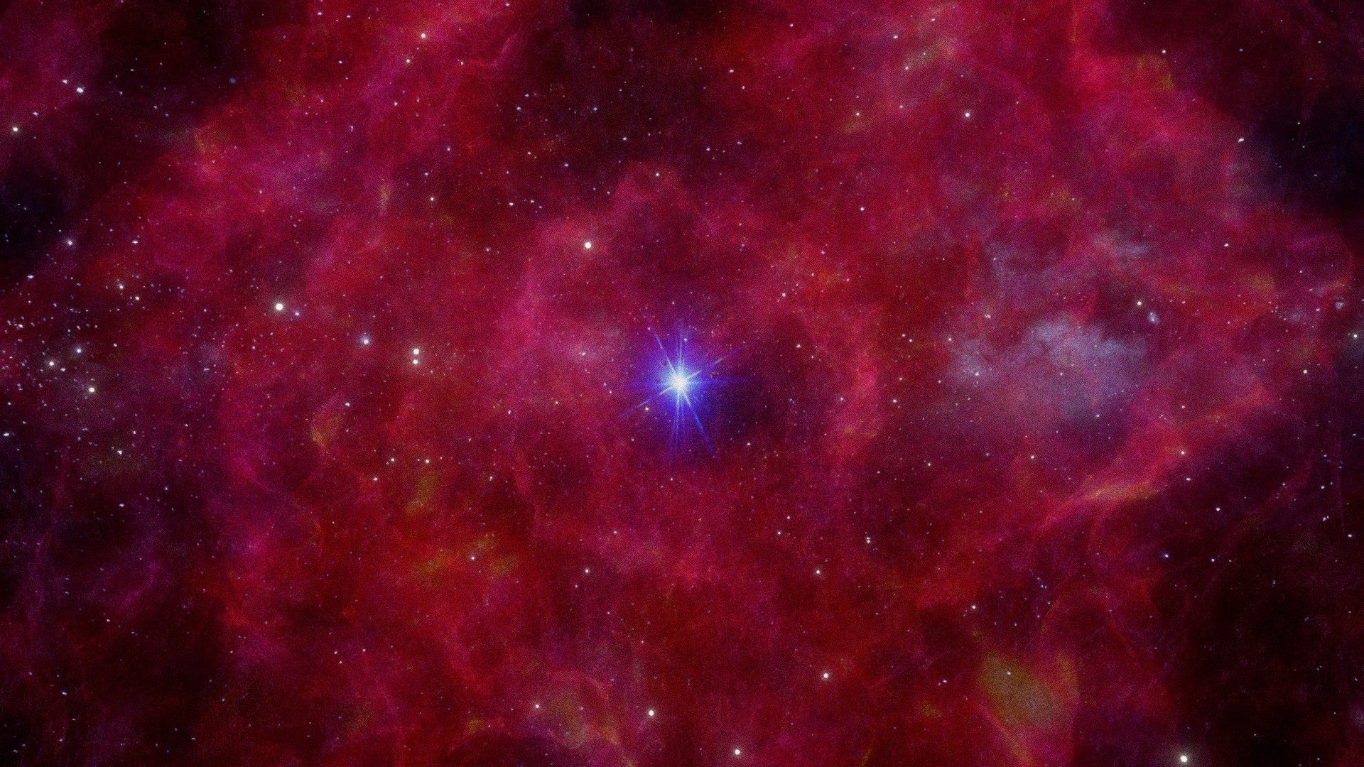 Artist's impression of a class of massive stars (masses &gt; 10 solar masses) known as Wolf-Rayet (WR) stars, named after the astronomers Charles Wolf and Georges Rayet who first classified these objects. WR stars are evolved, very massive stars that have completely lost their outer hydrogen envelope and are now fusing helium or heavier elements into their bright core with luminosities hundreds of thouands to millions of times the luminosity of our Sun. WR stars are rare because they are a relatively short phase in the life of the most massive stars. They are believed to end in dramatic supernova explosions. Most of them are surrounded by a dense expanding nebula made of gas continuously ejected from the star. The nebulae have a vast variaty of morphologies, so that a classification is not possible. The one shown here is reminiscent of the one observed in WR-124, a WR star in the constellation Sagitta.  Image credit: NASA/Hubble 3d model