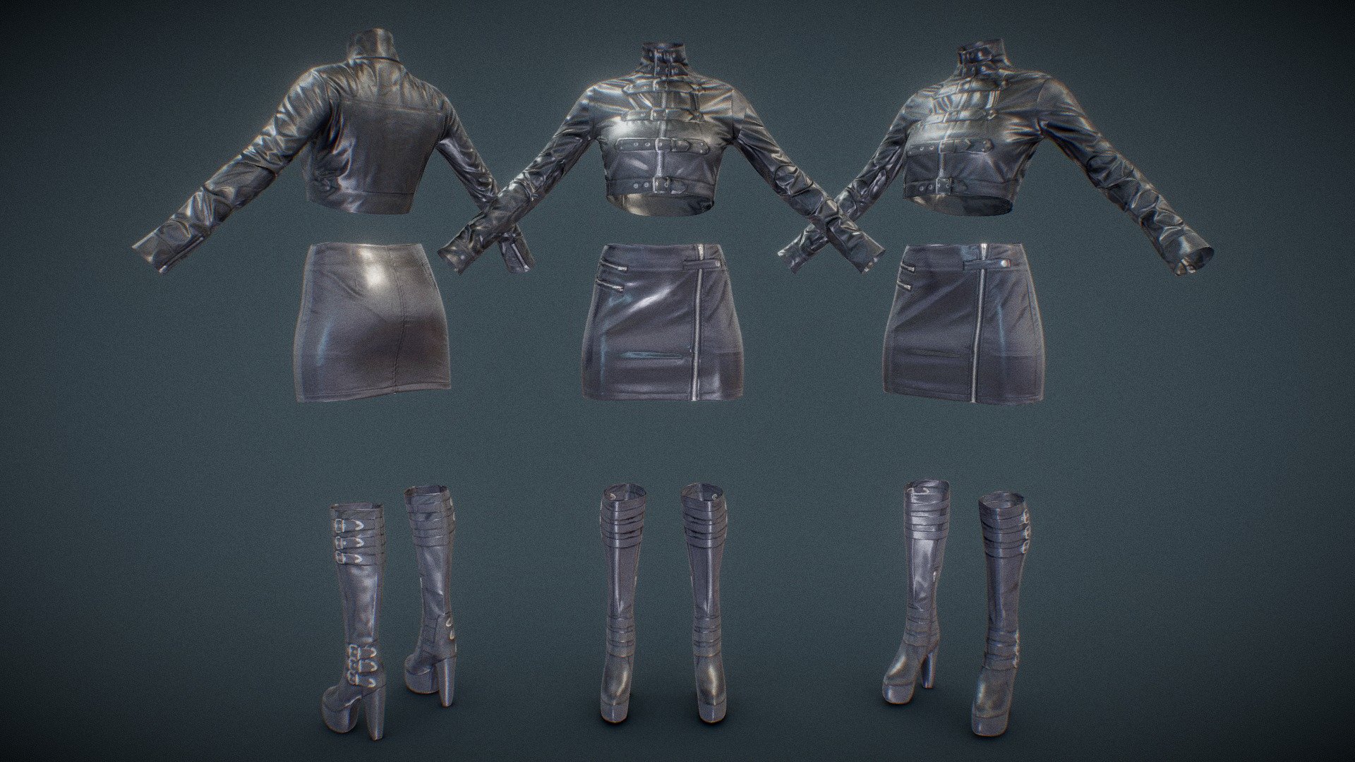 Low Poly Black Outfit

Quad Topology

PBR Materials

OBJ Format
 - DOLLSKILL Black Outfit - Buy Royalty Free 3D model by Polygonal Miniatures (@Polygonal_Miniatures) 3d model