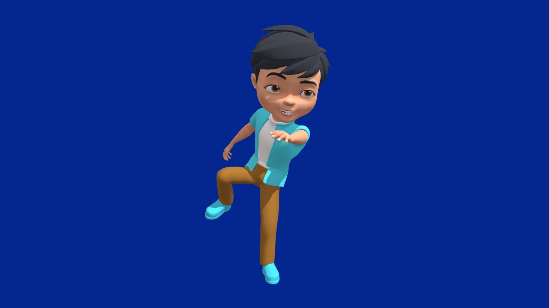 Cartoon kid 3d model made in blender.
This model is rigged ,animated and ready to use .
You can use it for youtube and game making.
feel free to message me and ask me anything.
mostafaebrahiem1998@gmail.com - Animated Cartoon Kid - Buy Royalty Free 3D model by Mostafa Ebrahim (@mostafaebrahiem1998) 3d model