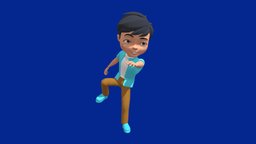Animated Cartoon Kid kids, kid, toy, boy, people, dance, youtube, smooth, handsome, charactermodel, boycharacter, coconino-forest, character, blender, man, walk, animated, rigged