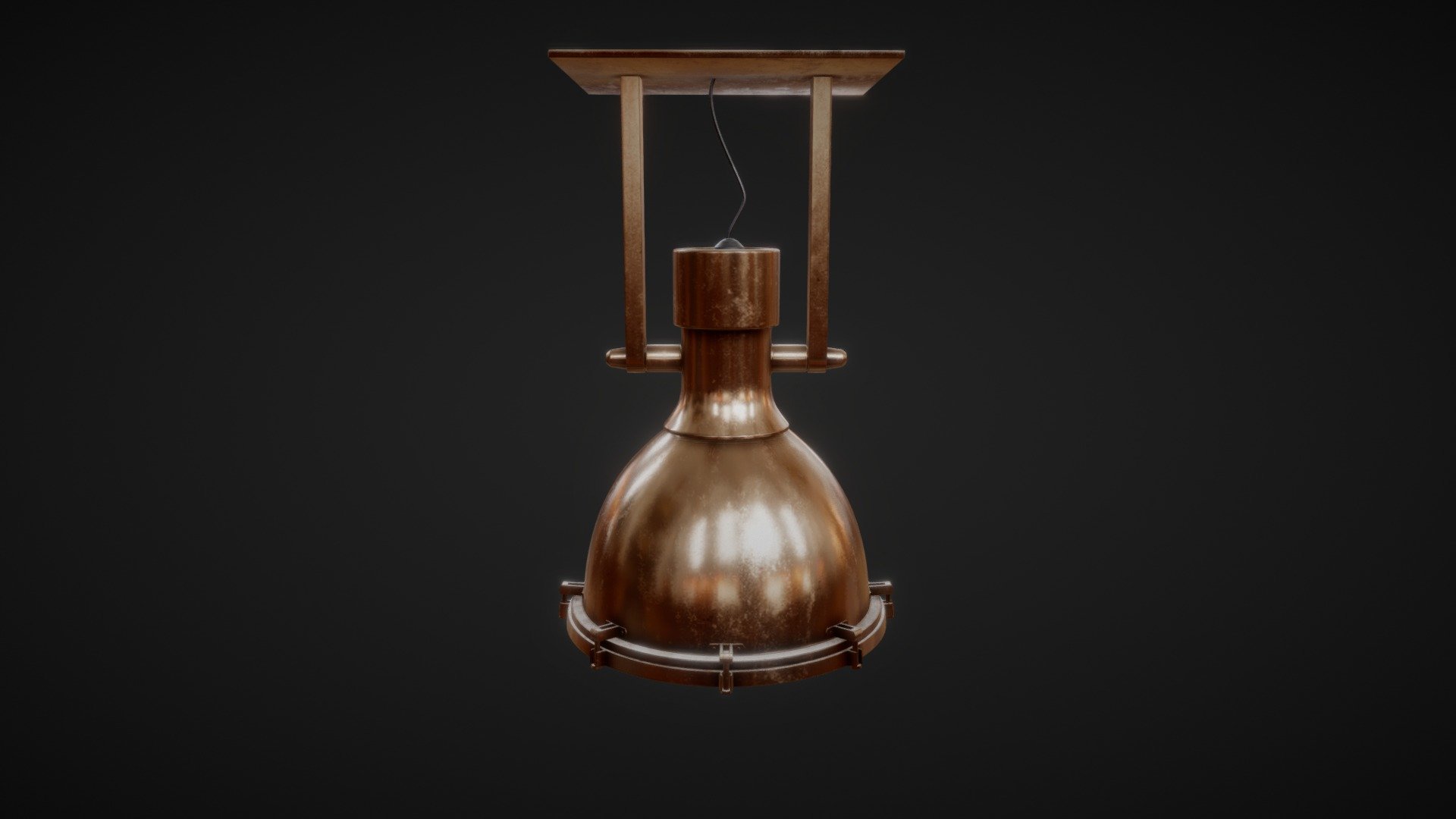 Copper Pendant Light - 3D model by Rochdy Zrida (@ZridaRochdy) 3d model