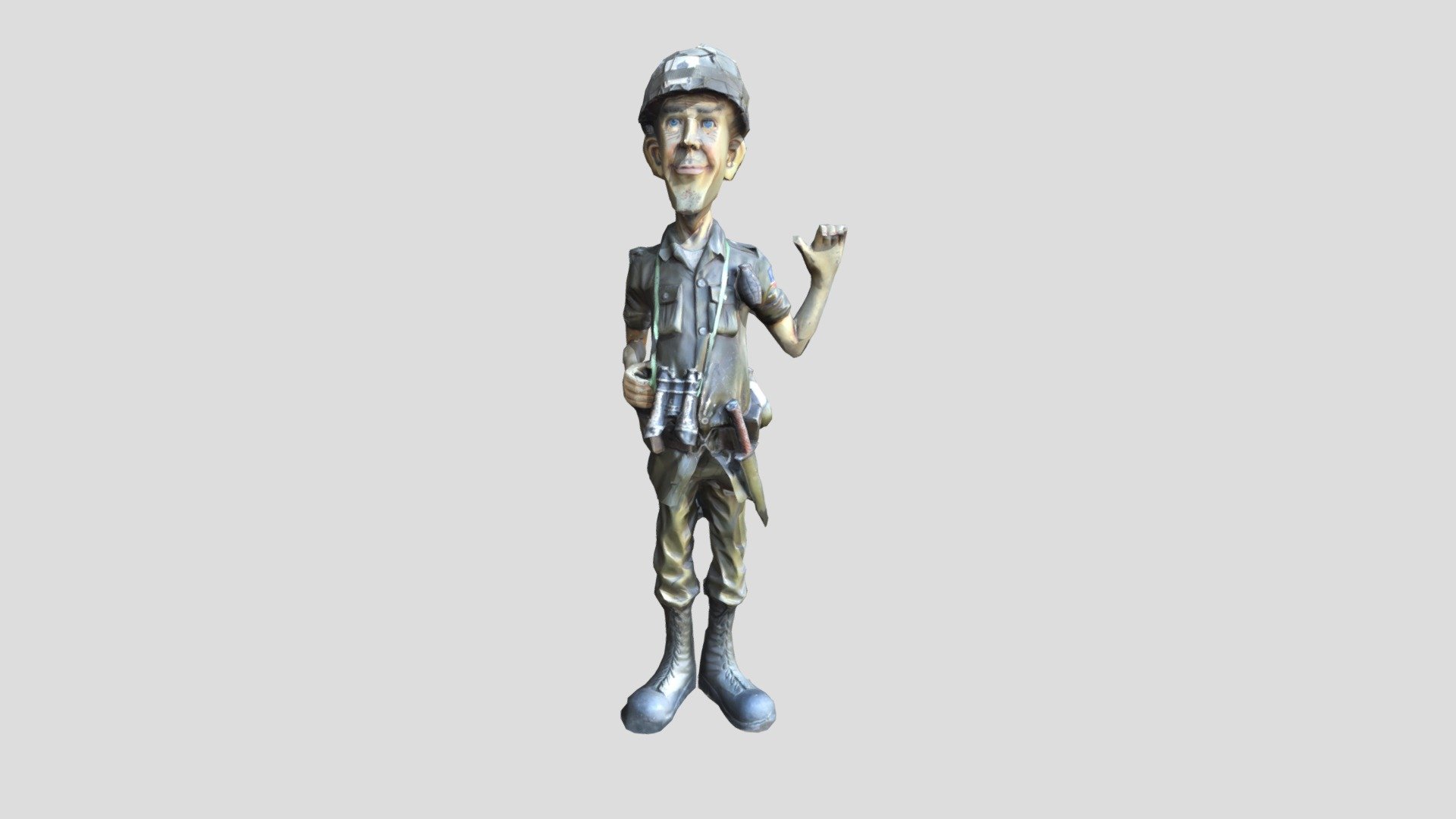 Scan of Cartoon Soldier - Cartoon Soldier - Download Free 3D model by David Wigforss (@dwigfor) 3d model