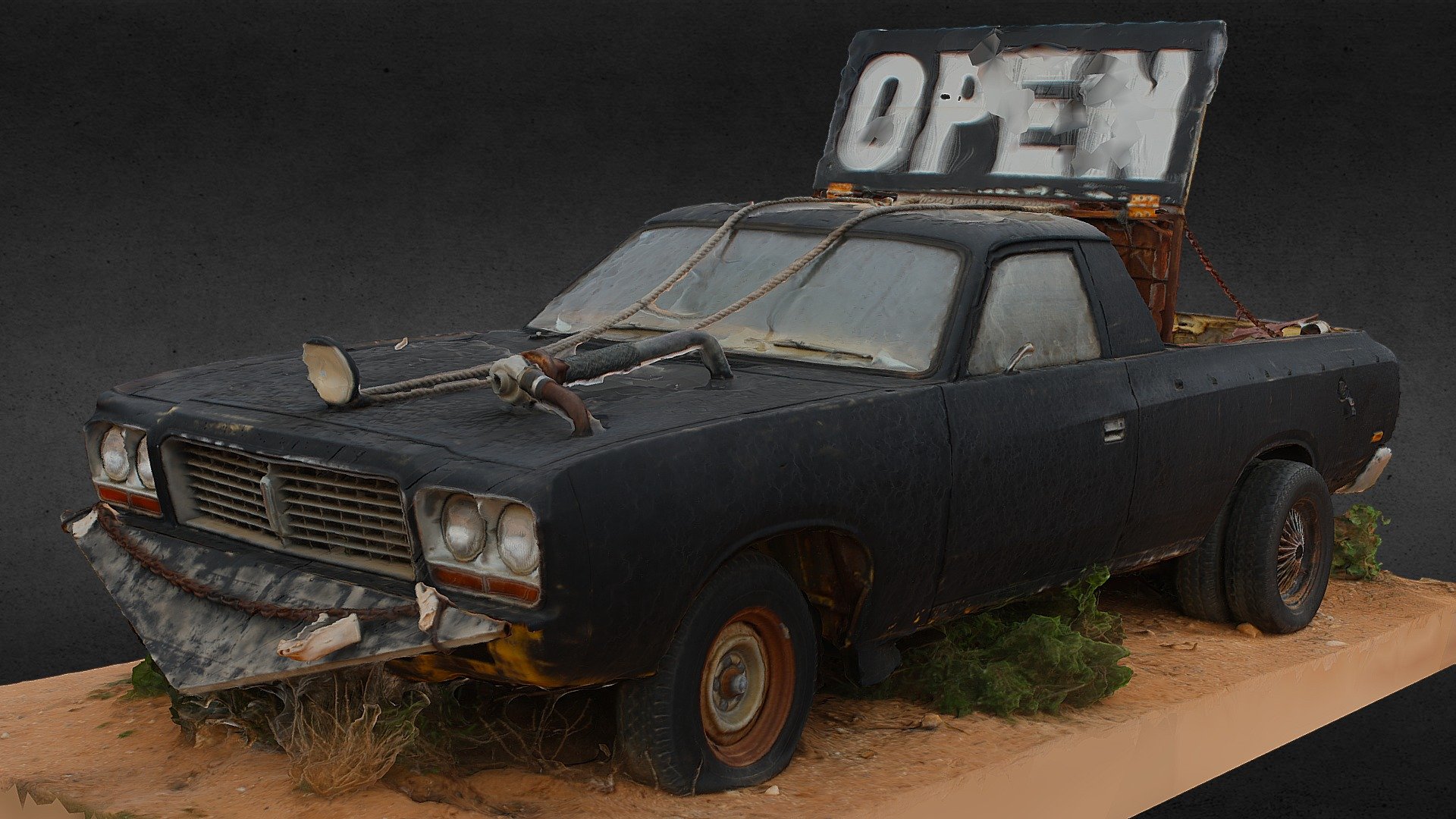 Taken in front of the Mad Max 2 Museum in Silverton, NSW, I have no idea if this is a movie car or not - Mad Max Car (Raw Scan) - Buy Royalty Free 3D model by Renafox (@kryik1023) 3d model