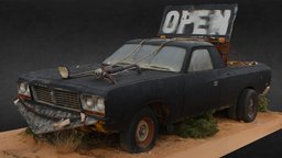 Mad Max Car (Raw Scan) holden, desert, mad, australia, wreck, open, rusty, max, old, ute, nsw, silverton, photogrammetry, scan, 3dscan, car
