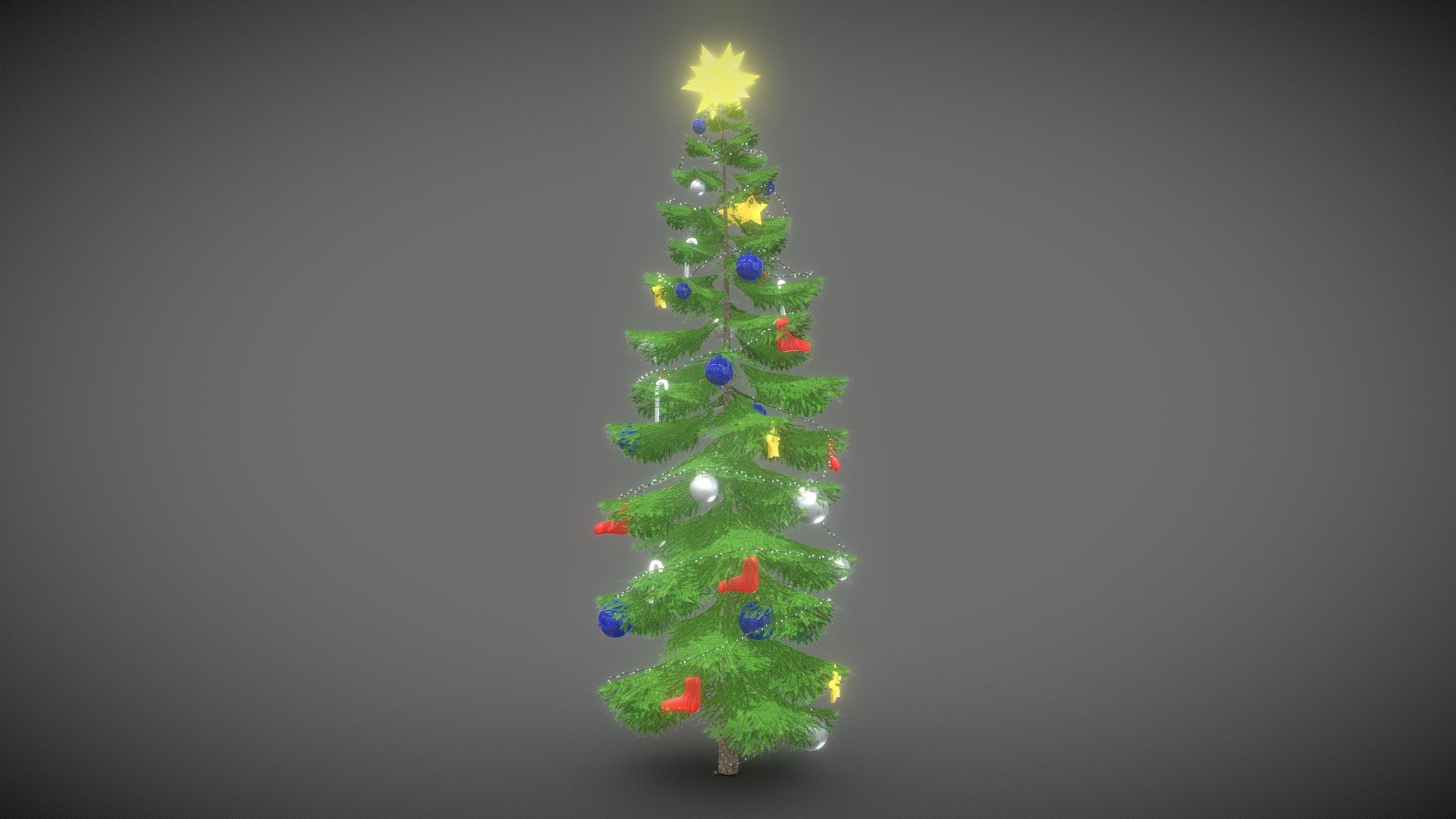 City Christmas Tree (30 meter) 3d model