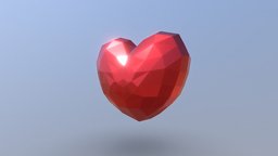 Heart rpg, heart, triangulated, low-poly, glass, lowpoly, low, poly