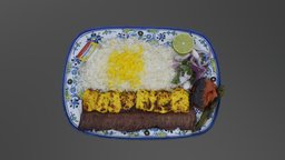 Shahi (#1) food, chicken, rice, persian, lamb, kebab, grilled_tomato, saffron_rice