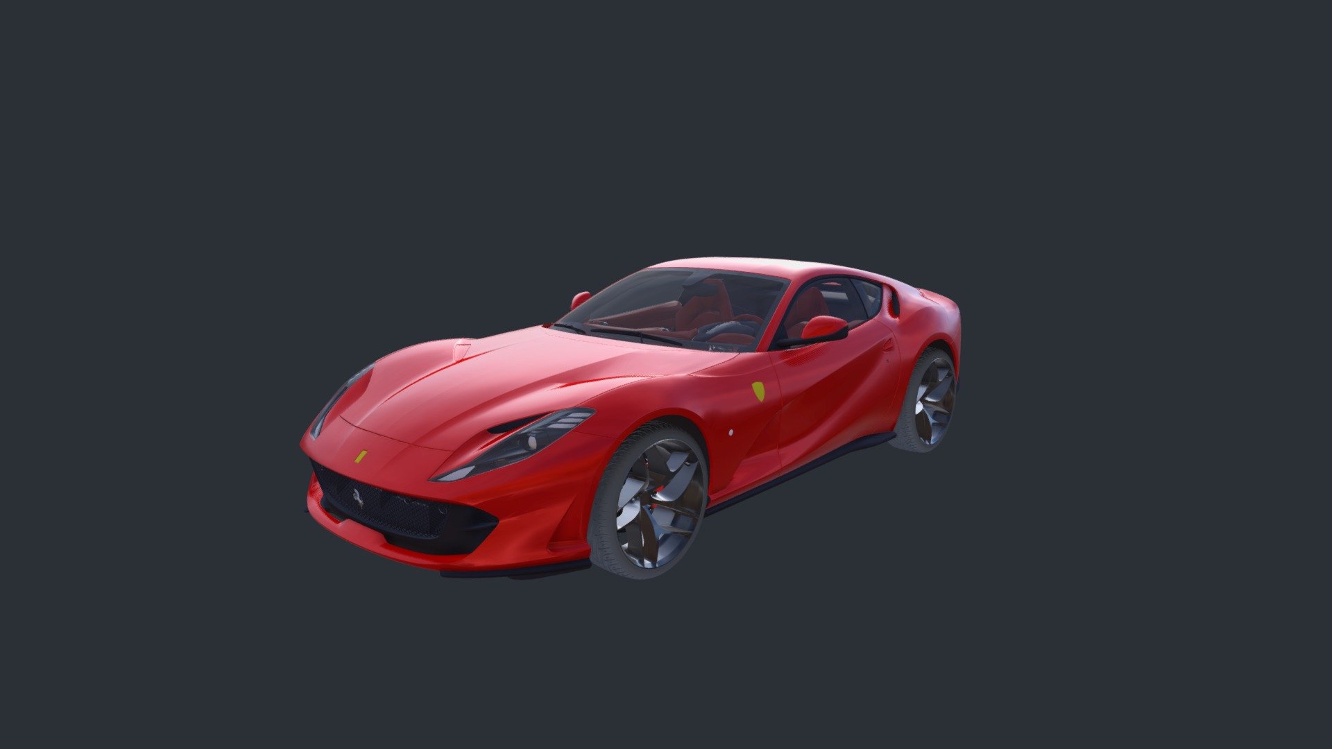 Ferrari 812 Superfast, with full interior, from the game Dimensional Drift. https://store.steampowered.com/app/1923770/Dimensional_Drift/
If you use this model, all I request is that you wishlist Dimensional Drift on steam.

Not animated, but it is game ready 3d model