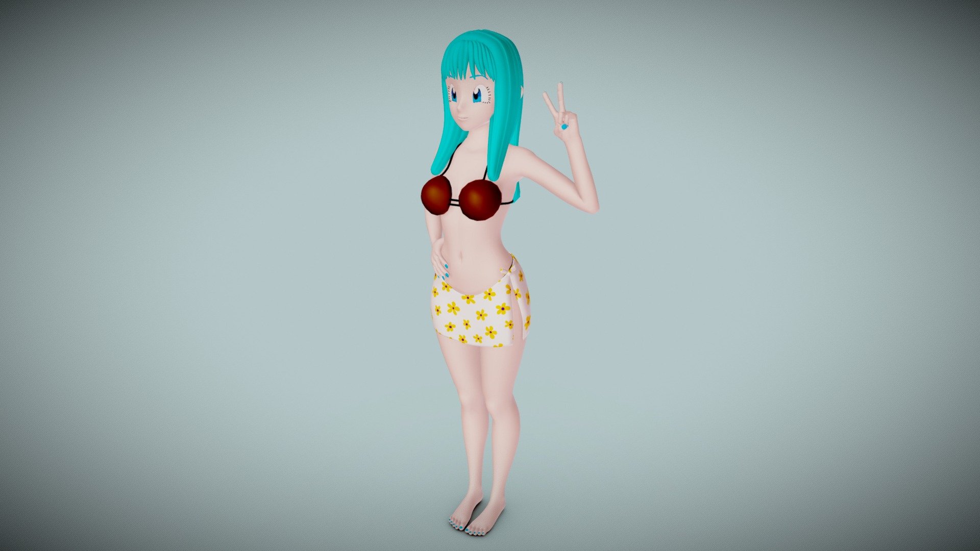 model based on dragon ball bra but in a more summery version.

thanks for watching!! 3d model