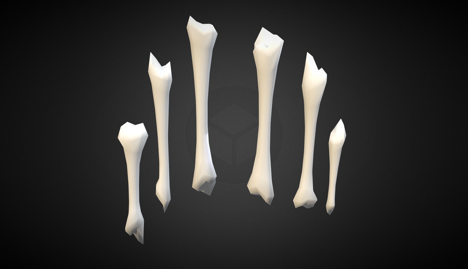 Stylised asset - Low Poly Bones - 3D model by mediocre.kate 3d model
