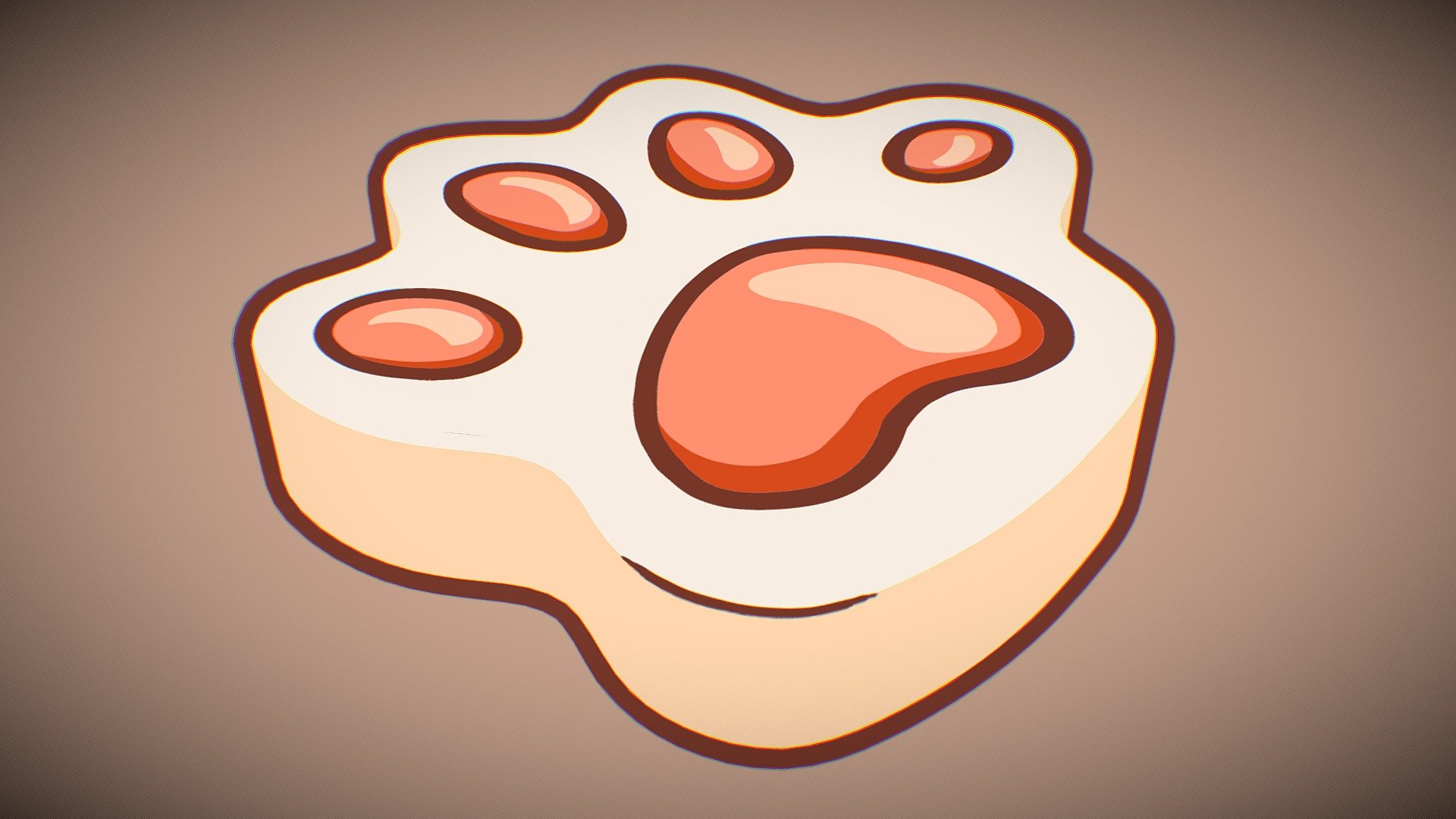 Cute Paw :3 Hand drawn!! - Cute Paw :3 - Download Free 3D model by Kigha 3d model
