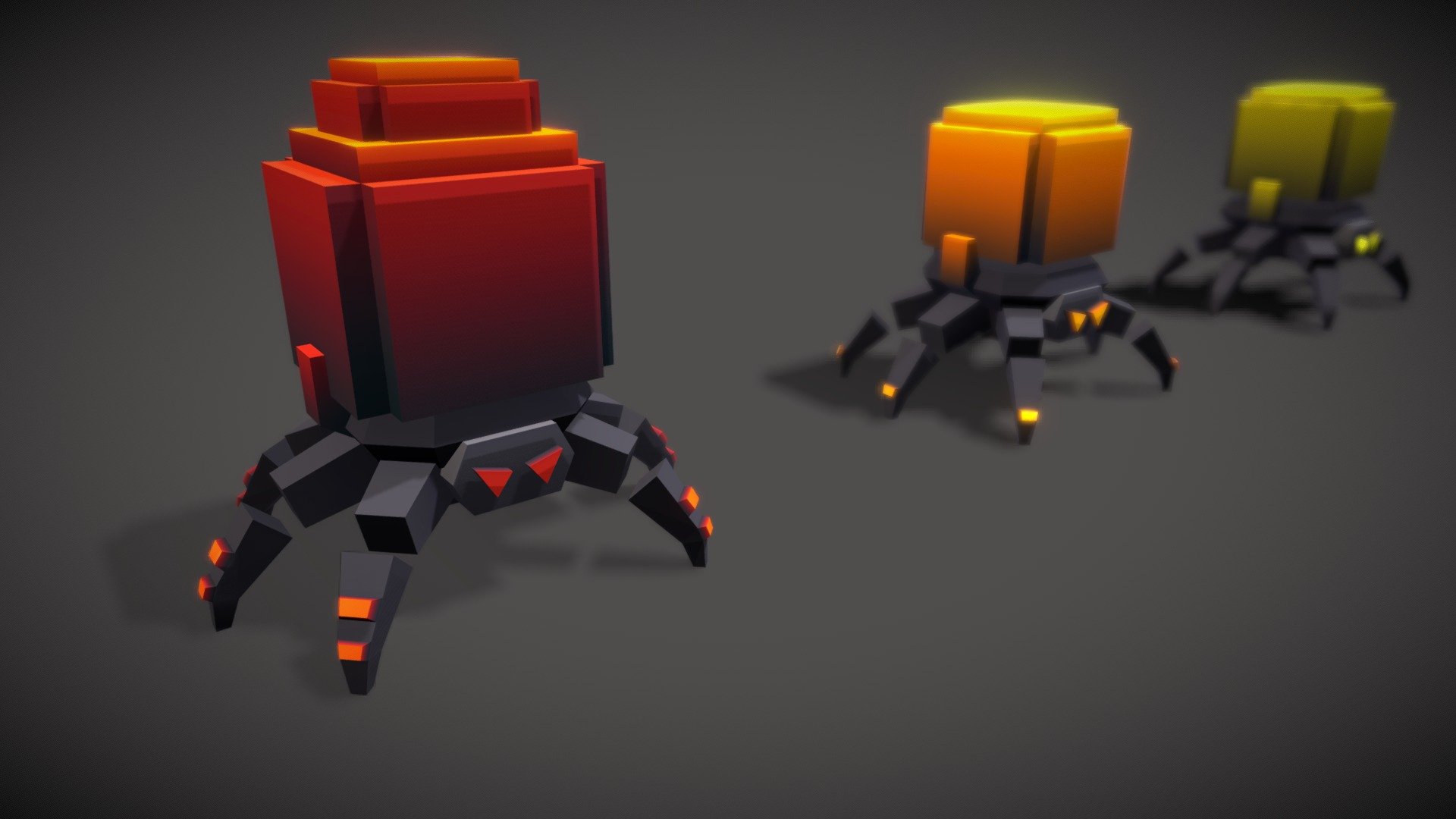 3D character Spider Bomb level 1,2,3 - Spider Bomb Enemy - Buy Royalty Free 3D model by VIASS 3d model