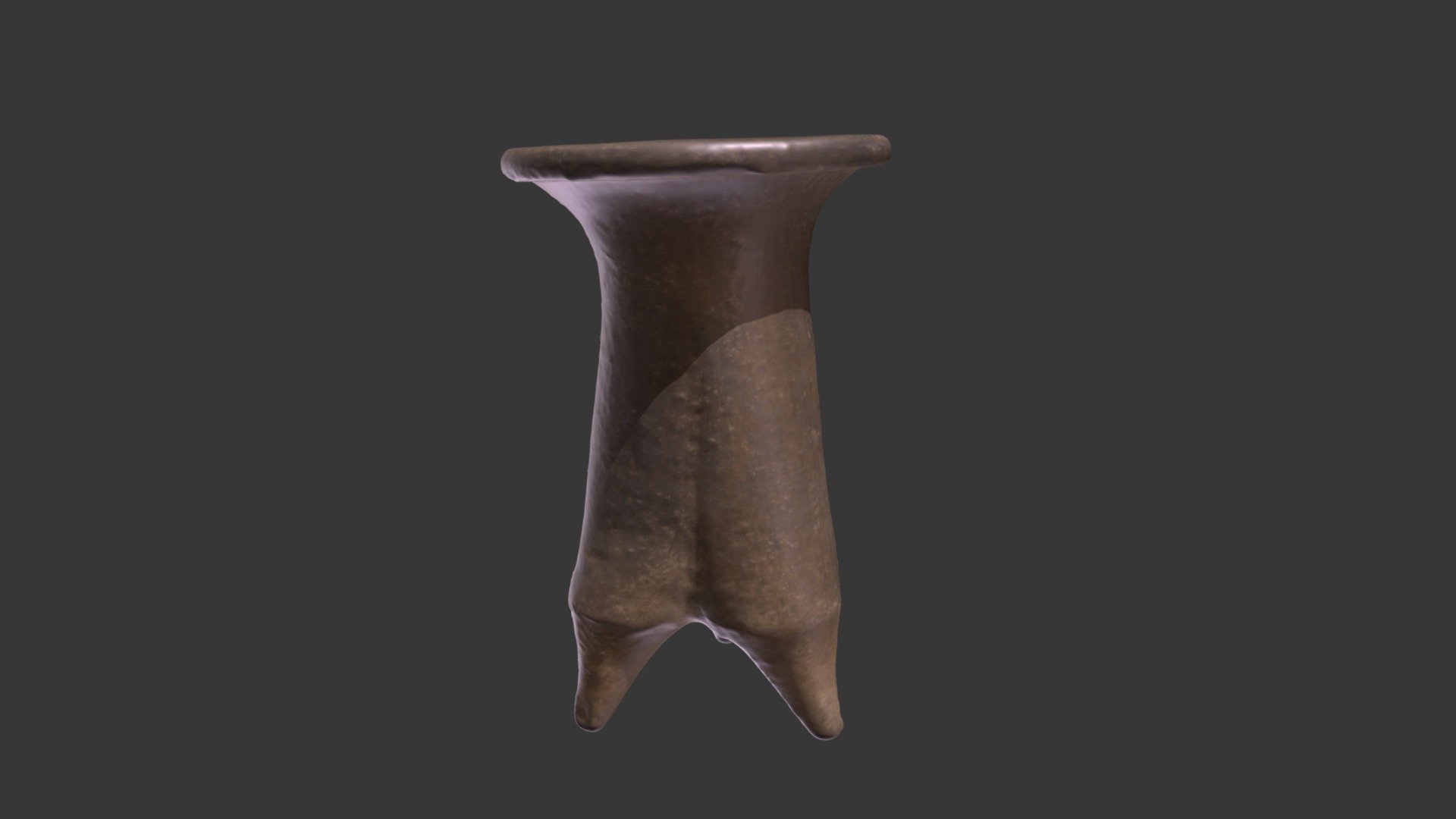 World Origin: East Asia / Country of Origin: China-Inner Mongolia or Liaoning Province / Artist: Chinese / Culture Group: Lower Xiajiadian / Medium: Ceramic / Date: 2100-1500 BC / Height: 11 (in) / Width: 0 (in) / Depth: 0 (in)

3D scanned using Artect Spider Processed using Artec Studio Professional and Geomagic Wrap

This object is part of the Cravens Collection owned by University at Buffalo Art Galleries. It was digitized with equipment owned by the University of South Florida, as part of the Cravens Virtual Museum Project directed by Dr. Laura Harrison 3d model