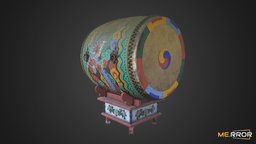 Korean Traditional Drum called Buk drum, music, instrument, korea, asia, asian, photogrametry, fbx, realistic, traditional, realism, oriental, korean, 3dscaning, tradition, musical-instrument, realitycapture, 3dscan, 3dmodel, noai