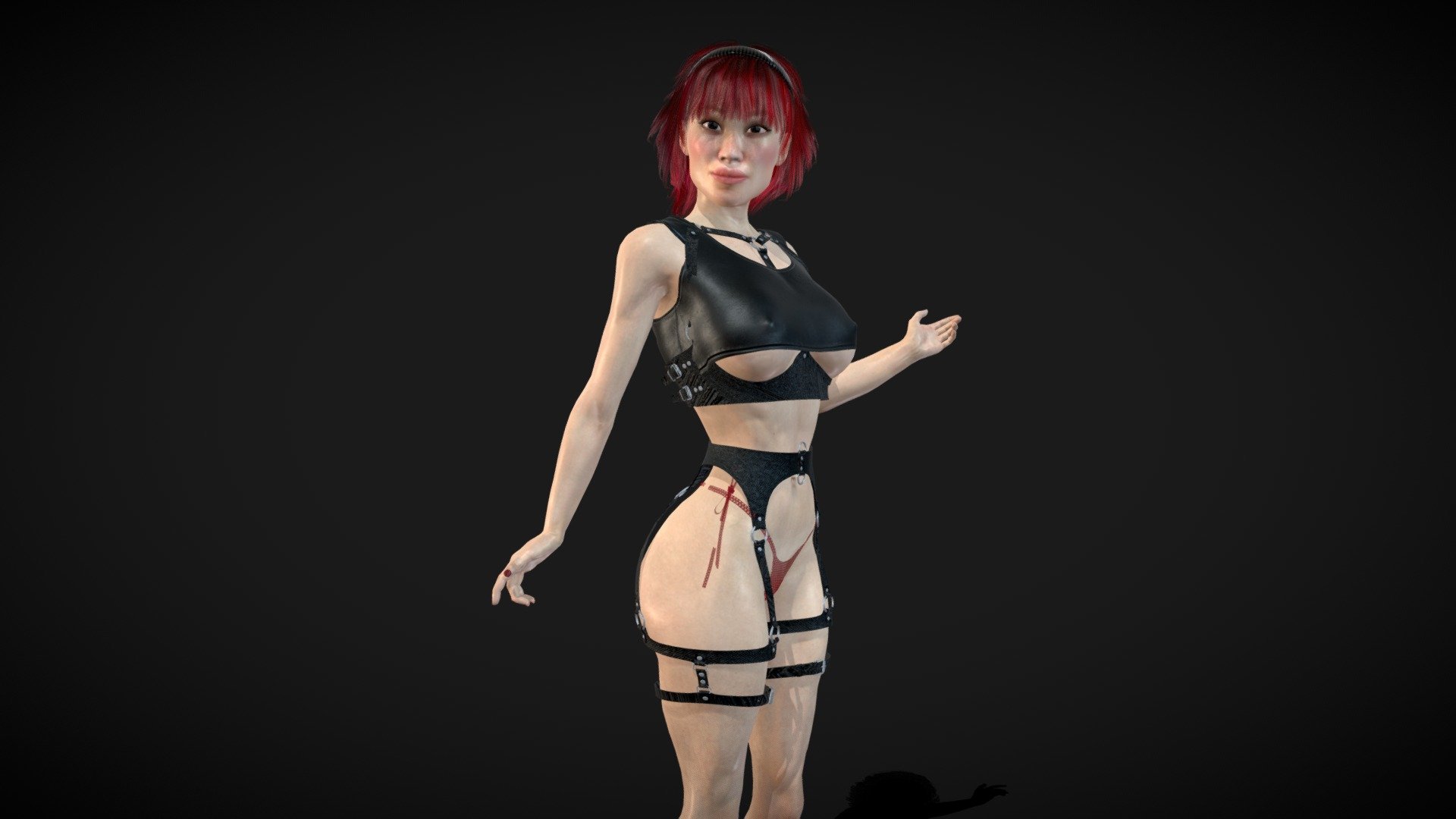 Asian girl fully rigged - Girl 22 - 3D model by AR3X (@cg-girls) 3d model