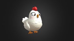 Chicken_look animals, chicken, gamedev, character, animal, animation, gamemodel, gameready