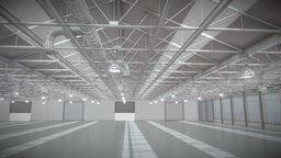 Warehouse MAX 2015 frame, warehouse, shed, large, architecture, structure, factory, interior, space