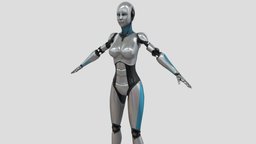 Android Robot Character avatar, droid, android, character, female, robot
