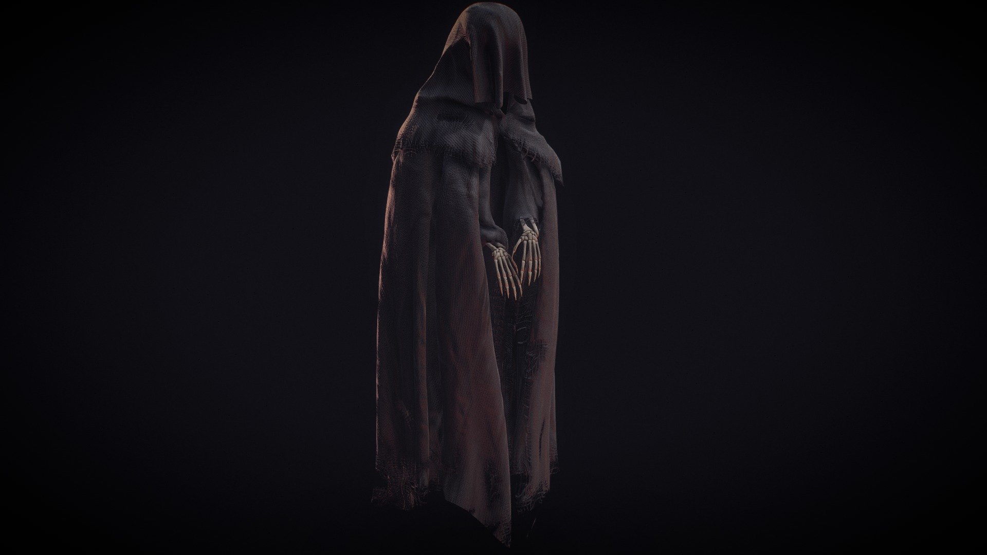 Death is frequently imagined as a personified force. In some mythologies, a character known as the Grim Reaper causes the victim's death by coming to collect that person's soul 3d model
