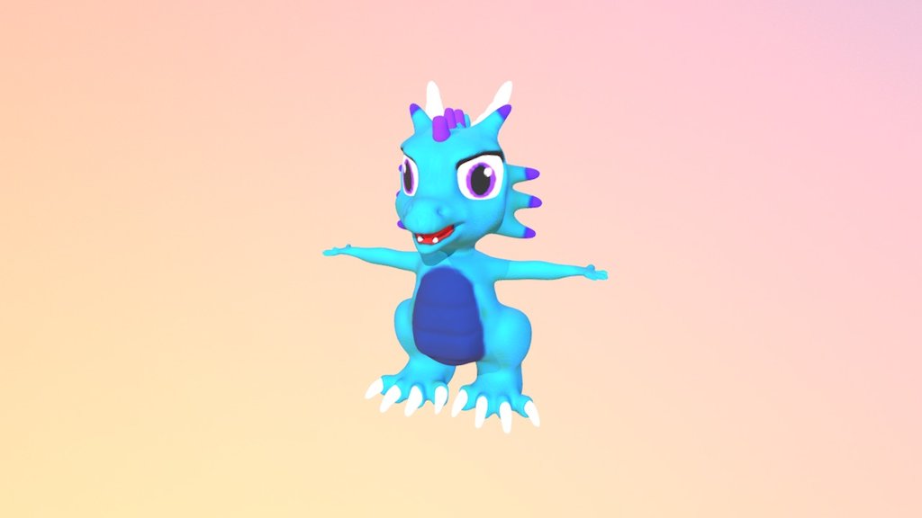 Character Dragon Ispirate series animate Nickeledeon - Baby Dragon Character - Download Free 3D model by xeratdragons (@dragonights91) 3d model