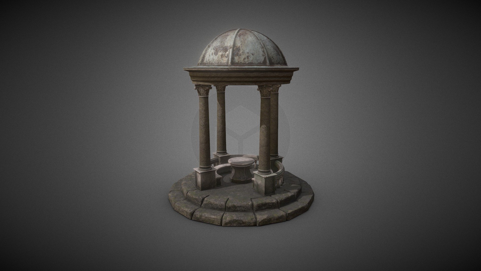 One of the model from Cemetery pack - Old Pavilion №1 - 3D model by gd_dm 3d model