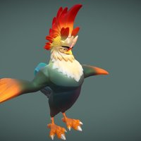 Chicken cgart3d, maya, game, lowpoly, zbrush