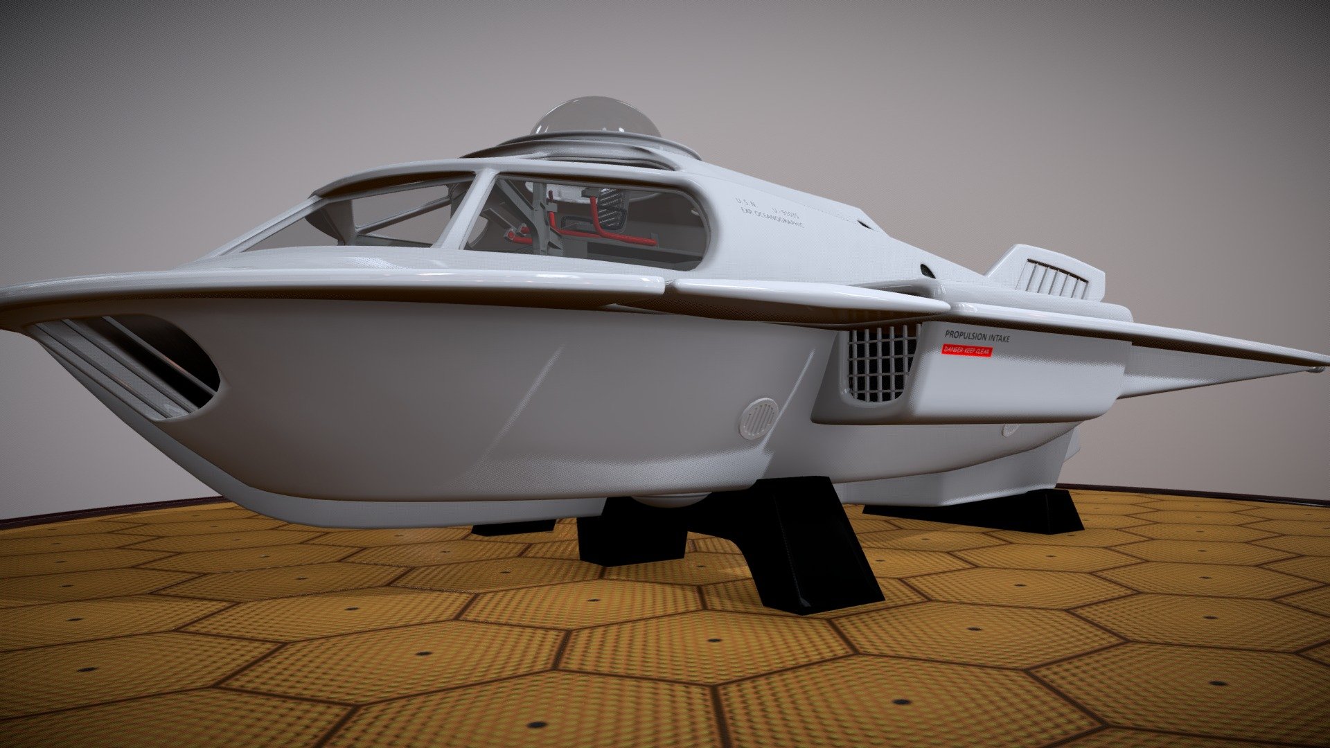 3D model of the submarine Proteus U-91035, known from the movie &ldquo;Fantastic Voyage
