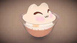 Cute Mocha Cat :3 cat, cute, unreal, ready, drawn, engine, ue4, unrealengine, adorable, mocha, godot, handpainted, unity, game, lowpoly, low, poly, simple, hand, gameready, ue5
