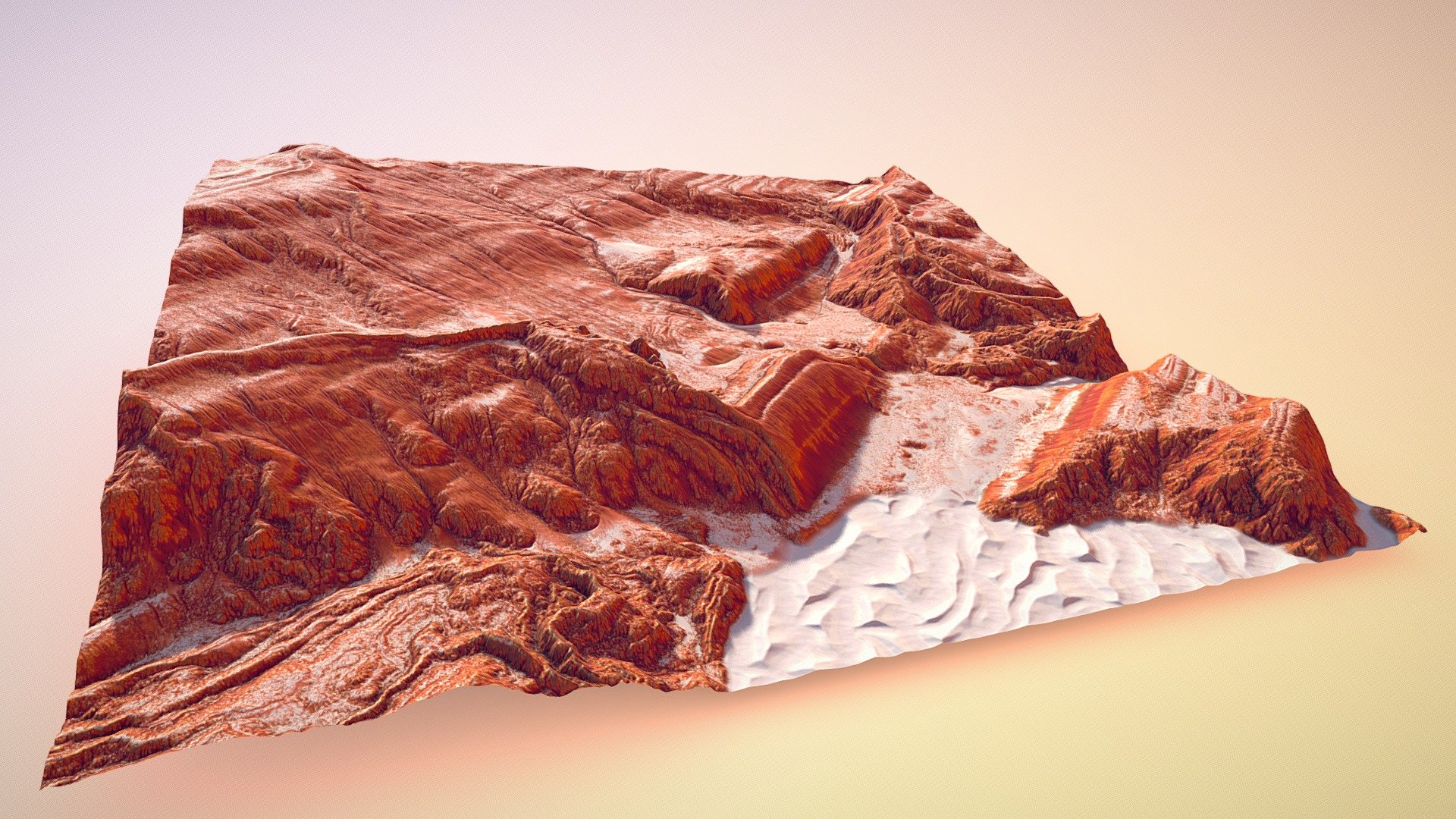 Igneous-type sandstone terrain with blowing sand to go with the whole picture. Hit the dusty trail sometime!

Thanks for viewing :) - Flowing Sandstone Hills - Buy Royalty Free 3D model by taber.noble 3d model