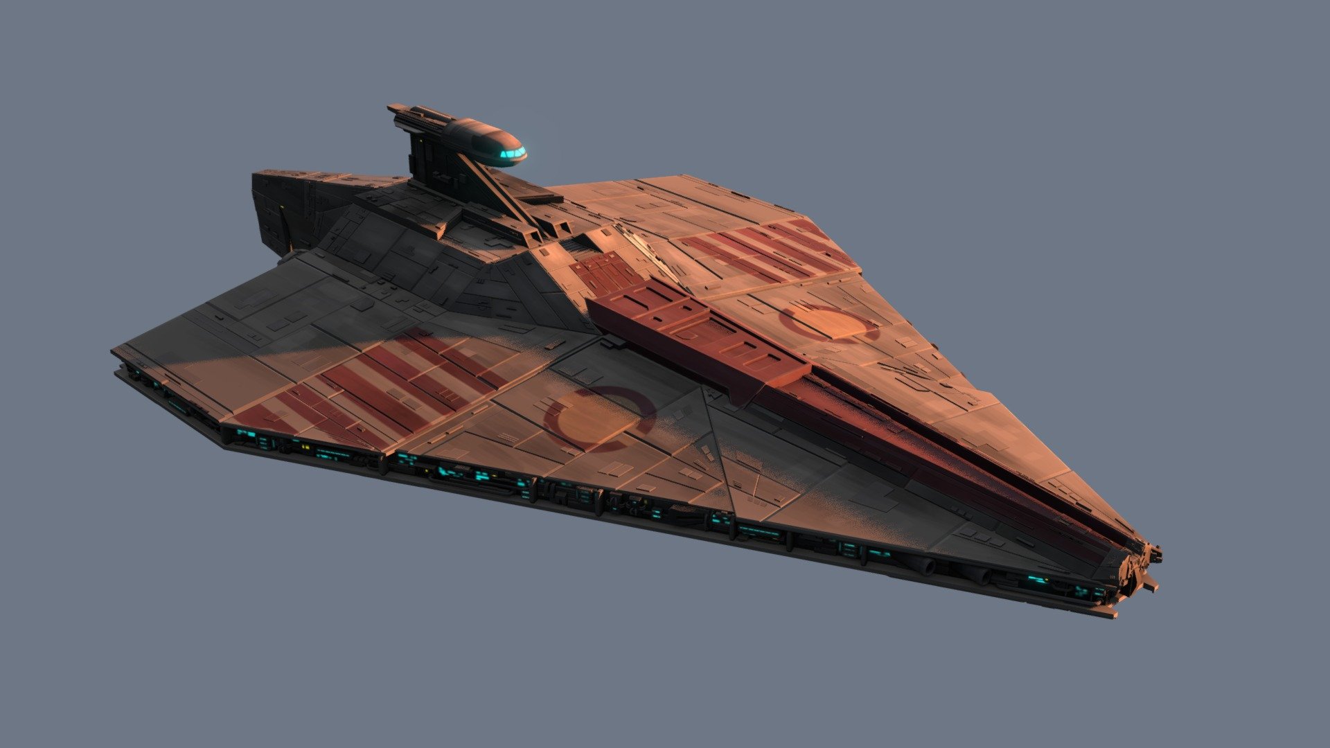 Hi guys ! 

Here is a new asset I've done for Star Wars Redemption, the Destroyer Class Acclamator ! I've done it using several plans and shots from assets arround the web/books, ( special thanks to star wars universe for their acclamator's details here on sketchfab, it helped me to understand way faster how the ship's shapes worked ;) ), and of course using same modeling methods I did years ago so this new model fits perfectly to the game =) ( it also has damn less tris ^^