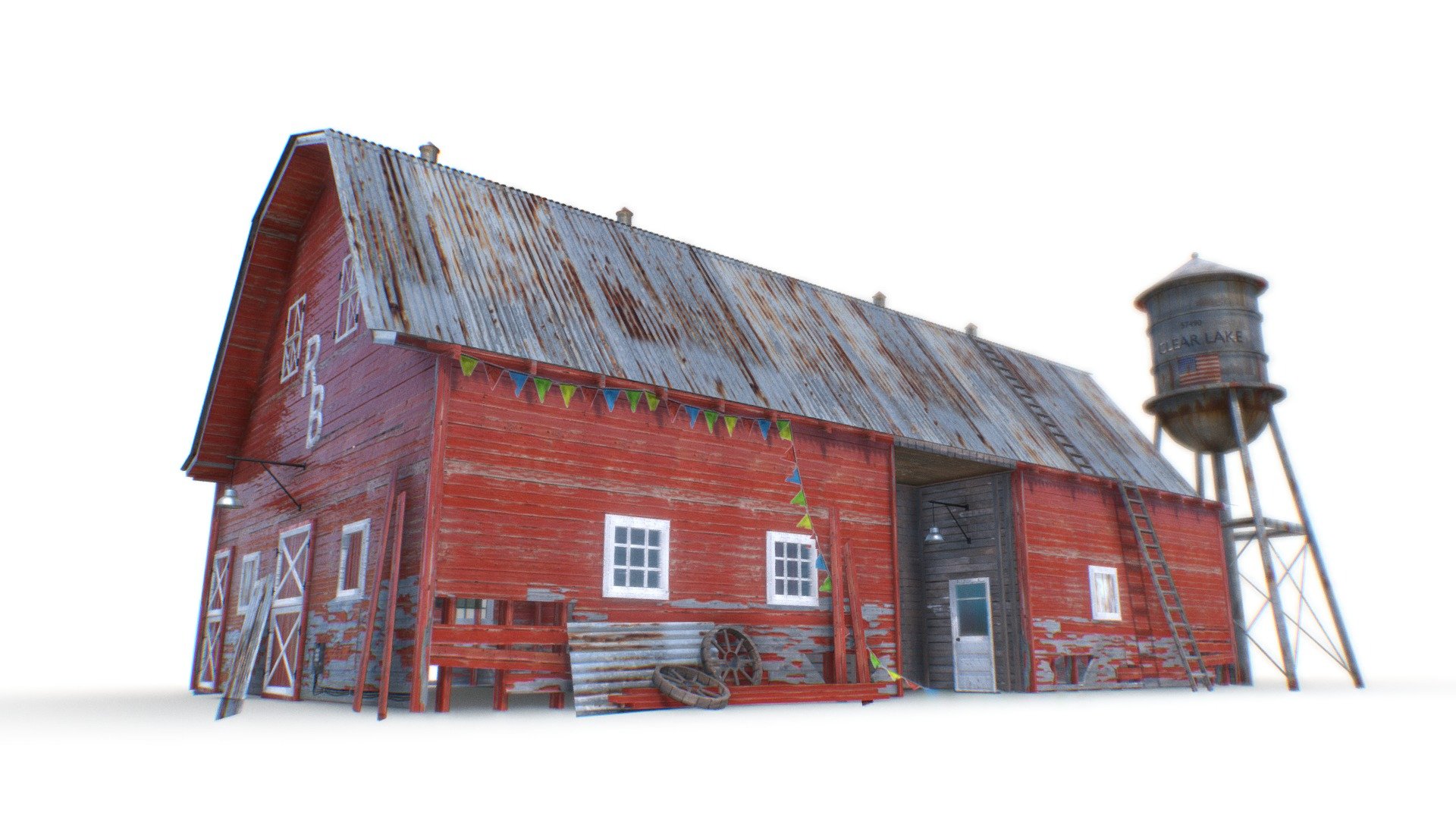 Big Red Old Barn 3d Model - Big Red Old Barn - Buy Royalty Free 3D model by Omni Studio 3D (@omny3d) 3d model