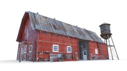 Big Red Old Barn abandoned, red, wooden, farmhouse, barn, farm, old, abandoned-building, redbarn, game, textured