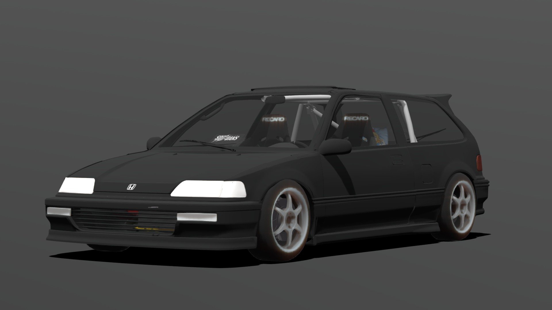 The 4th generation of civic - 1984 Honda Civic Si 4th generation 禁止に唾を吐く - 3D model by No Name (@s2newton.09) 3d model