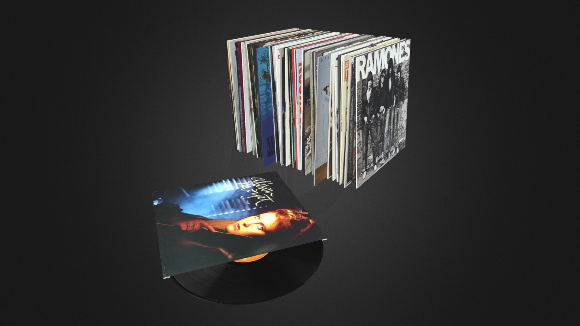 Group of vinyls - VINYLS 3 - Download Free 3D model by mfb64 3d model