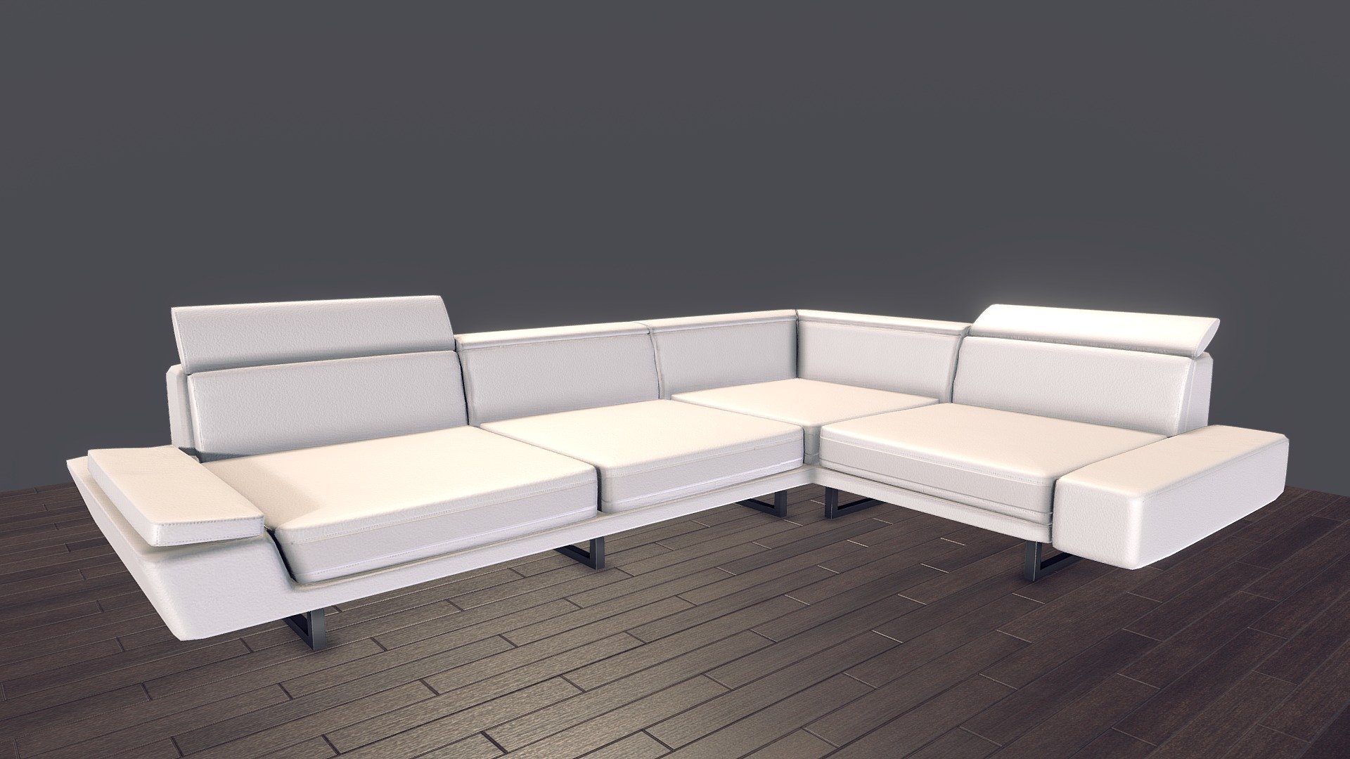 For my followers, sorry I have been away. working on stuff.

Anyway I'm working on a new scene, this time featuring a modern home. It's coming along, but until thats out and I release a pack heres the main centerpiece of the model, the couch. (Technically Game Ready)

what that means is that it's game ready, but because I'm using it for cinematics I didnt bother cleaning up typology. Sorry bout that.

Like always the model and all textures are available to download 3d model
