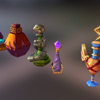 3D Potion Object object, potion, potions, game, 3d, lowpoly, design