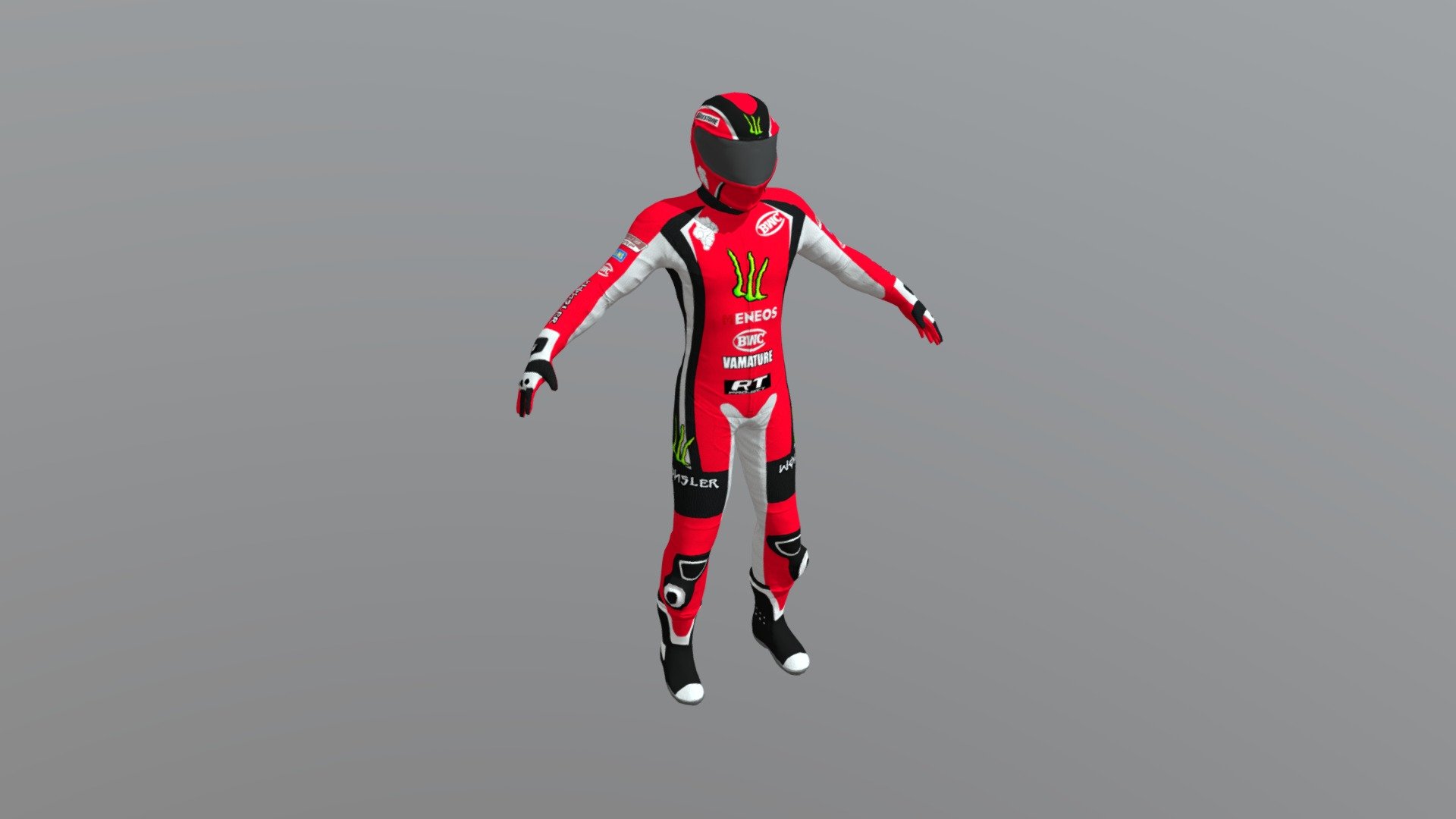 Motorcycle Racer - 3D model by FerranMillan 3d model