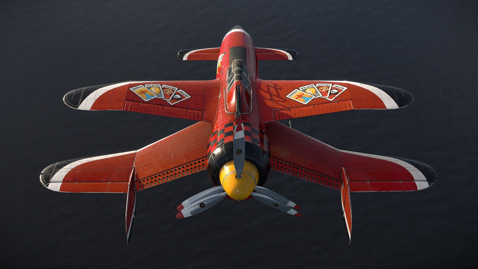 As the other iconic aircraft of “Crimson Skies,” the Hughes P21-J Devastator simultaneously possesses a fantastical X-wing look, but also a &ldquo;this could totally exist