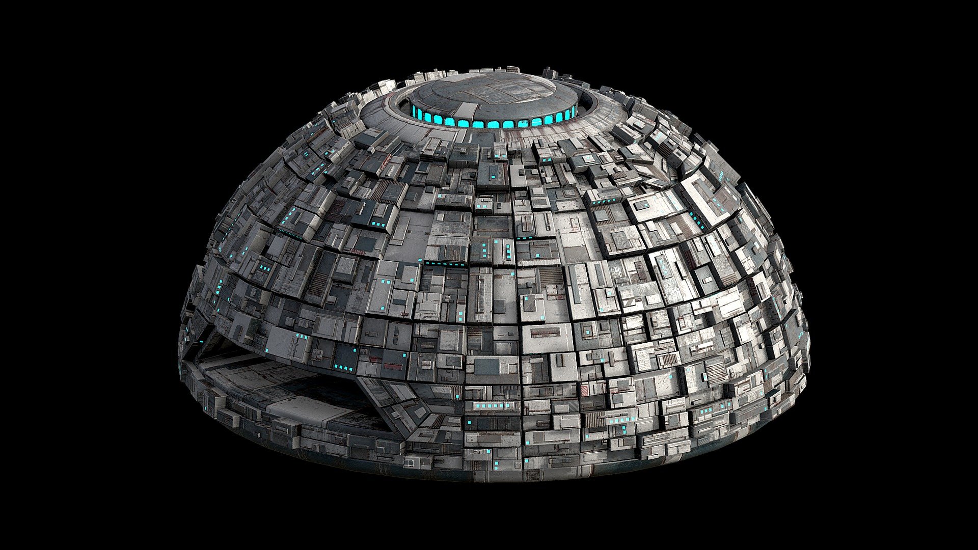 Stylized Lowpoly scifi hemisphere with PBR textures,

The mesh of this asset has 22k polygons and the textures has a resolution of 4096x4096m
 These textures are Basecolor, normal, metallic, roughness, emissive and AO
  The asset has propper pivot to easy place in your scene - Sci-Fi Base SemiSphere Sphere Hemisphere - Buy Royalty Free 3D model by rfarencibia 3d model