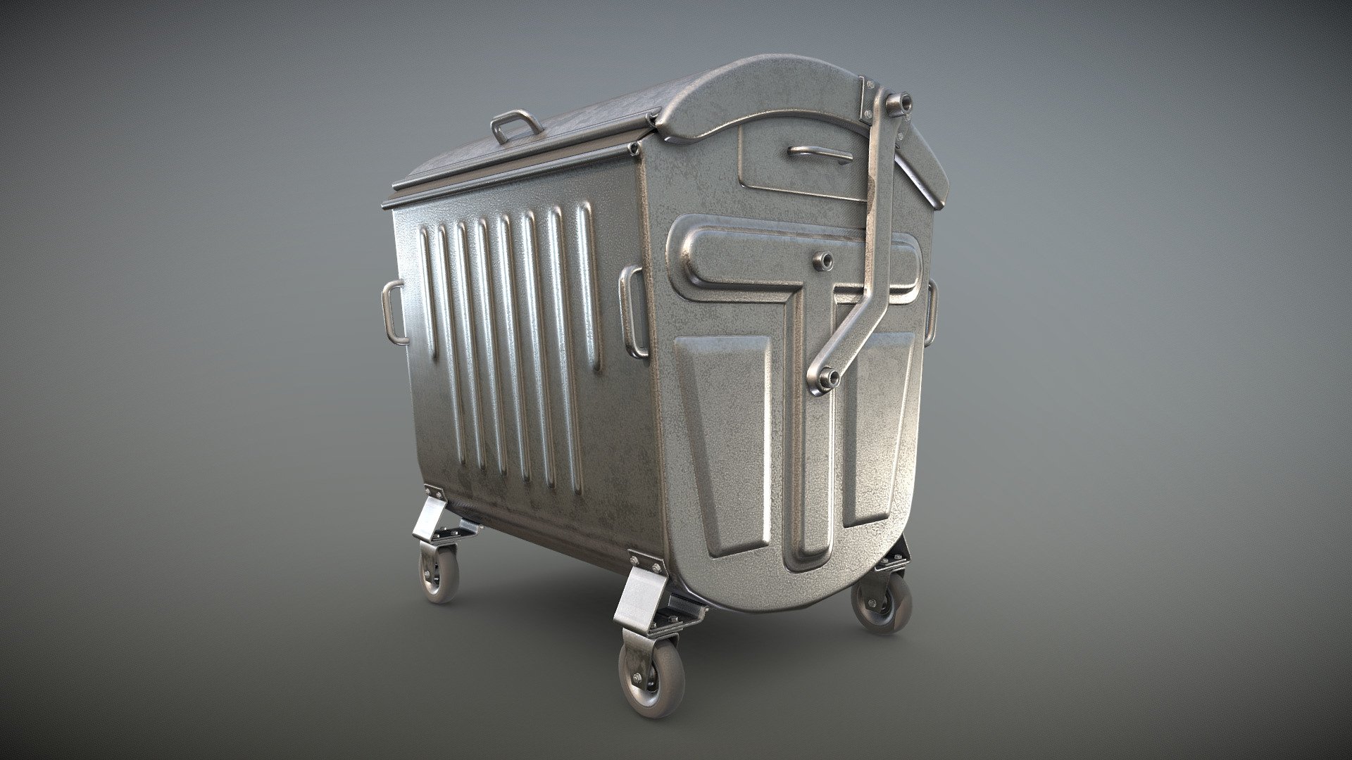 Here is an old galvanized garbage trash container (Low-Poly/Mid-Poly).






Vertices = 7263

Edges = 18864

Polygons = 11686



The download also contains a version for the OGRE Engine.













Ein alter verzinkter Abfallcontainer.






high-poly version( vertices 527.2k)






3d modeled and pbr-textured by 3DHaupt in Blender-3D.

Last update:
13:22:02  18.07.22


 - Old Metal Garbage Trash Container (Low-Poly) - Buy Royalty Free 3D model by VIS-All-3D (@VIS-All) 3d model
