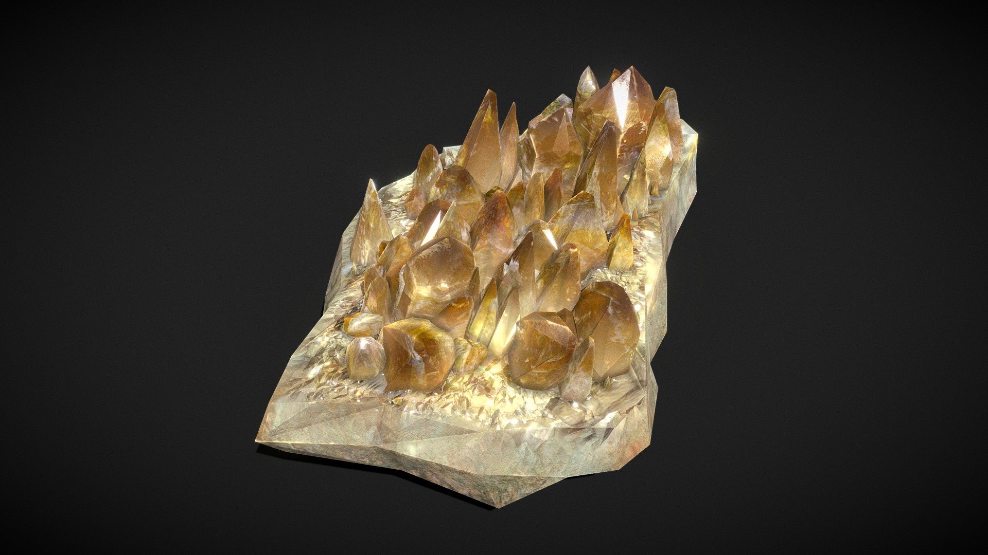 Cristal / Citrine / Mineral Quartz - low poly

Triangles: 3.4k Vertices: 2.1k

4096x4096 PNG texture

Minerals Collection &lt;&lt; - Citrine Quartz Cristal - low poly - Buy Royalty Free 3D model by Karolina Renkiewicz (@KarolinaRenkiewicz) 3d model